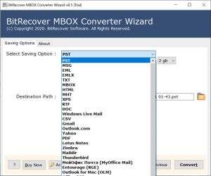 Convert MBOX to PST