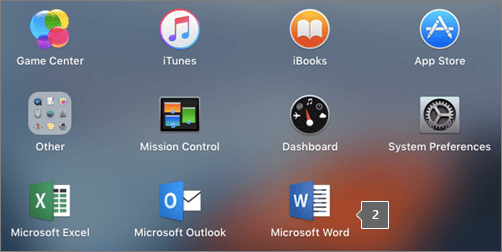 Microsoft Word on mac