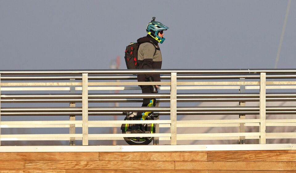 electric scooter rider city