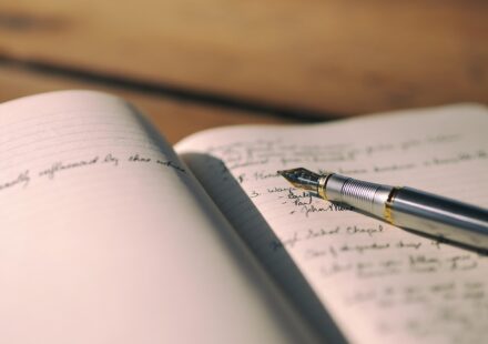 wellness journal with pen